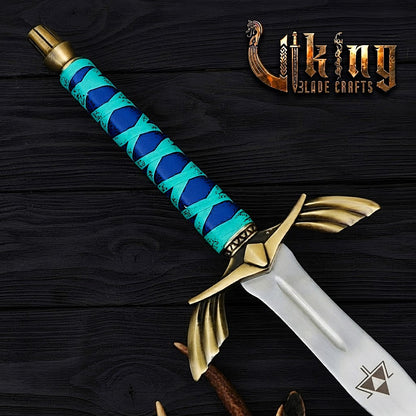 Zelda-Inspired Goddess Longsword | Blue or Black Handle | Matching Scabbard