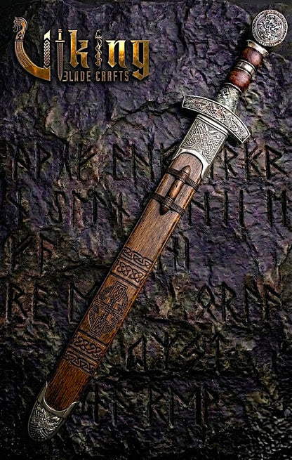 Hand-Forged Viking Sword – Custom Stainless Steel Norse Blade with Scabbard