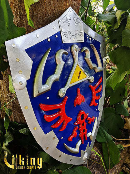 Zelda Master Sword & Hylian Shield Set — Blue Color-Plated Blade