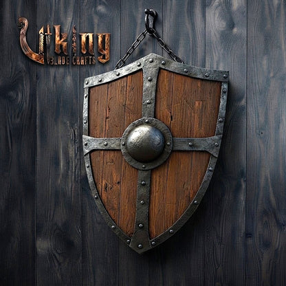 The Shield of the Black Guard: Hand-Crafted Steel-Braced Medieval Shield