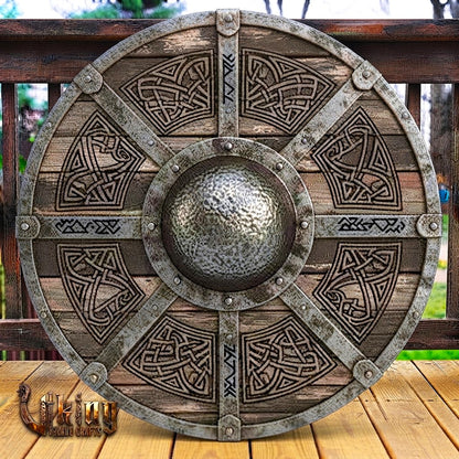 The Sovereign’s Citadel 8-Spoke Full-Armored Carved Norse Shield