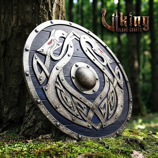 The Coils of Helheim 3D Handcrafted Iron Jörmungandr Viking Shield