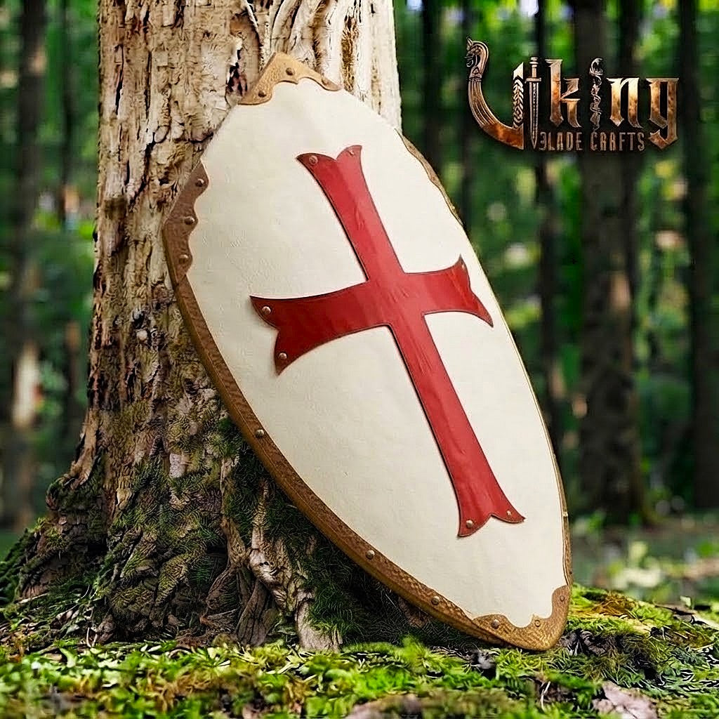 The Templar Sovereign Cross Pattée Crested Medieval Shield