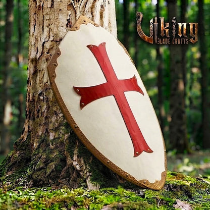 The Templar Sovereign Cross Pattée Crested Medieval Shield