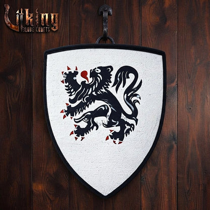 The Knight-Inquisitor’s Aegis Lion Rampant Medieval Heater Shield