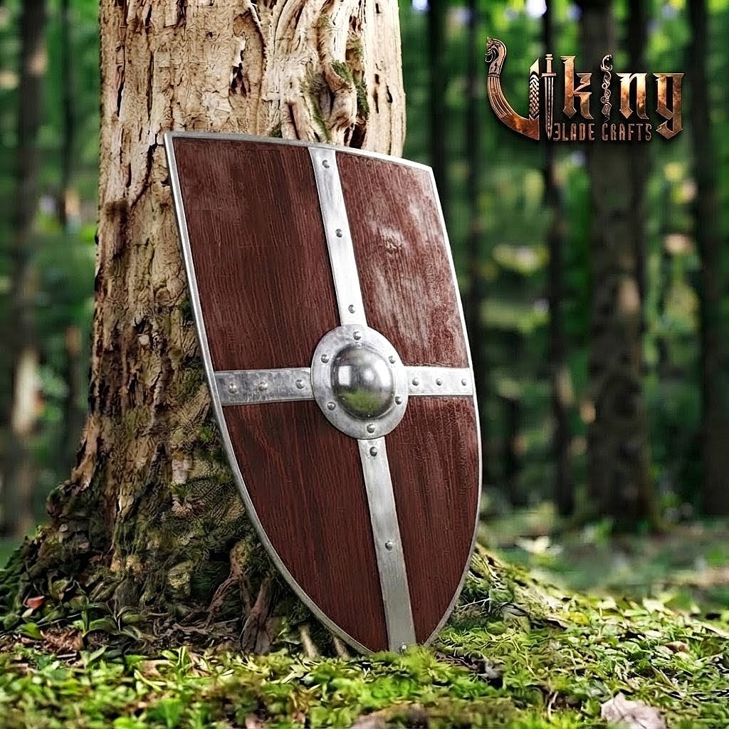 The Shield of Hastings Iron-Bound Plain Walnut Kite Shield