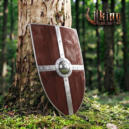 The Shield of Hastings Iron-Bound Plain Walnut Kite Shield