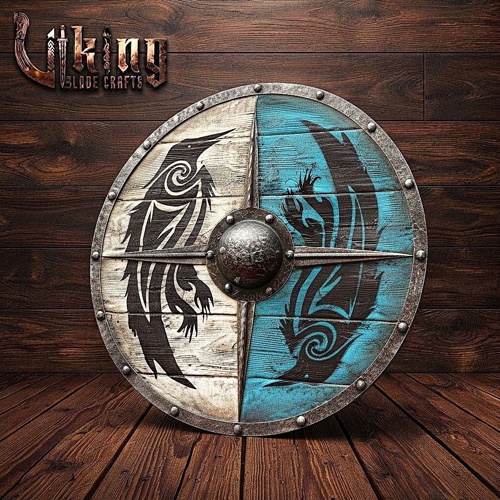 The Huginn & Muninn Vanguard: Split-Field Raven Viking Shield