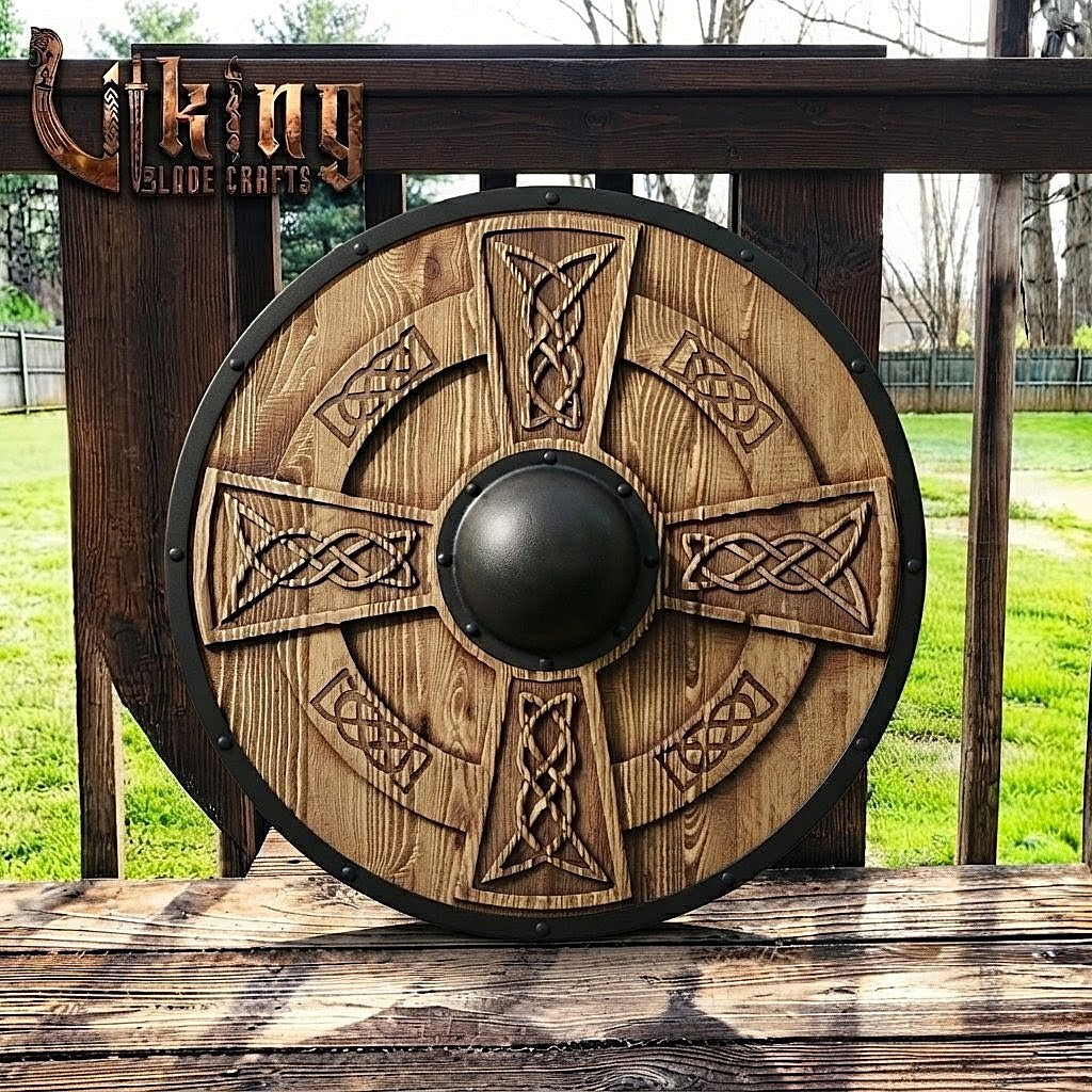 The Yggdrasil Heart 3D Carved Ash Wood Viking Shield