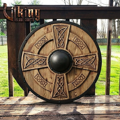 The Yggdrasil Heart 3D Carved Ash Wood Viking Shield
