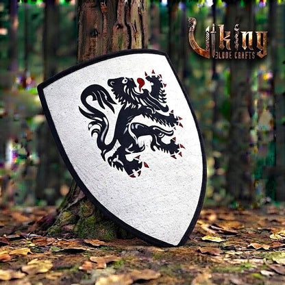 The Knight-Inquisitor’s Aegis Lion Rampant Medieval Heater Shield