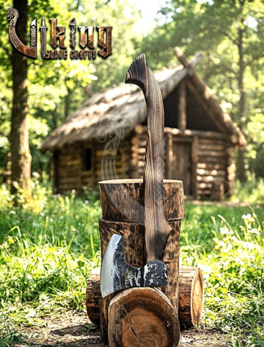 True Hand-Forged Viking Bearded Axe 30" | Heavy-Duty Carbon Steel Skeggøx