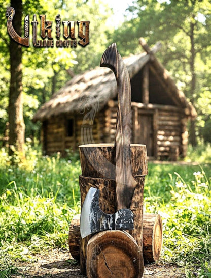 True Hand-Forged Viking Bearded Axe 30" | Heavy-Duty Carbon Steel Skeggøx