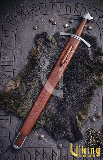 Three-Lobed Petersen Type Viking Sword: Historic Early Medieval Blade