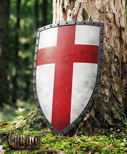 The Templar’s Vanguard St. George Cross Medieval Heater Shield
