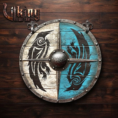 The Huginn & Muninn Vanguard: Split-Field Raven Viking Shield