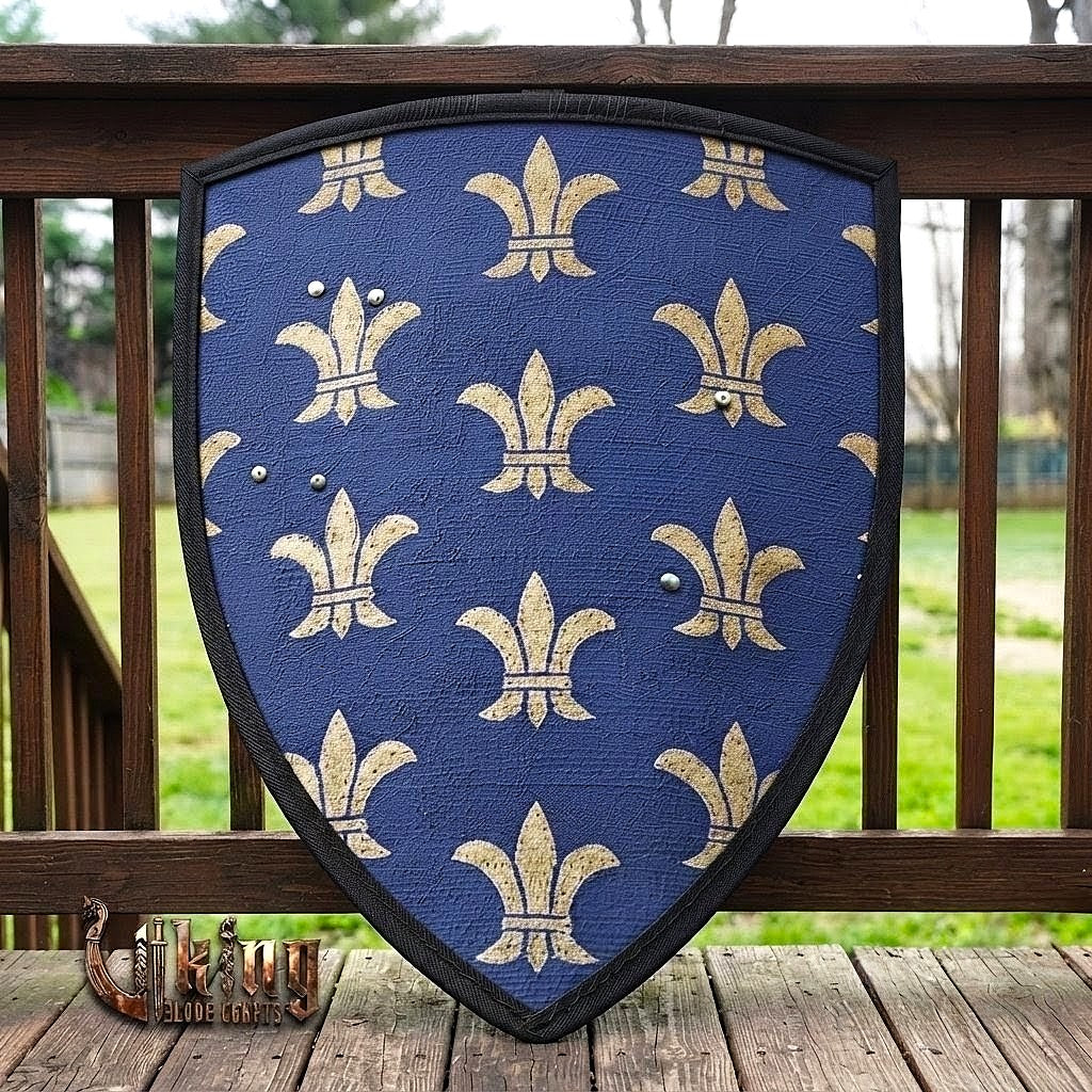 The Sovereign’s Aegis Fleur-de-lis Royal Medieval Heater Shield