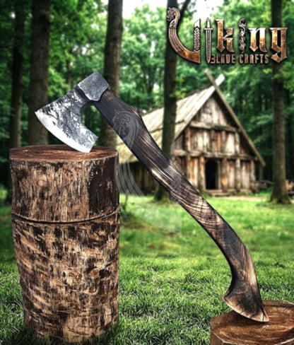 Hand-Forged Viking Bearded Axe 30" | Recurve Carbon Steel Skeggøx