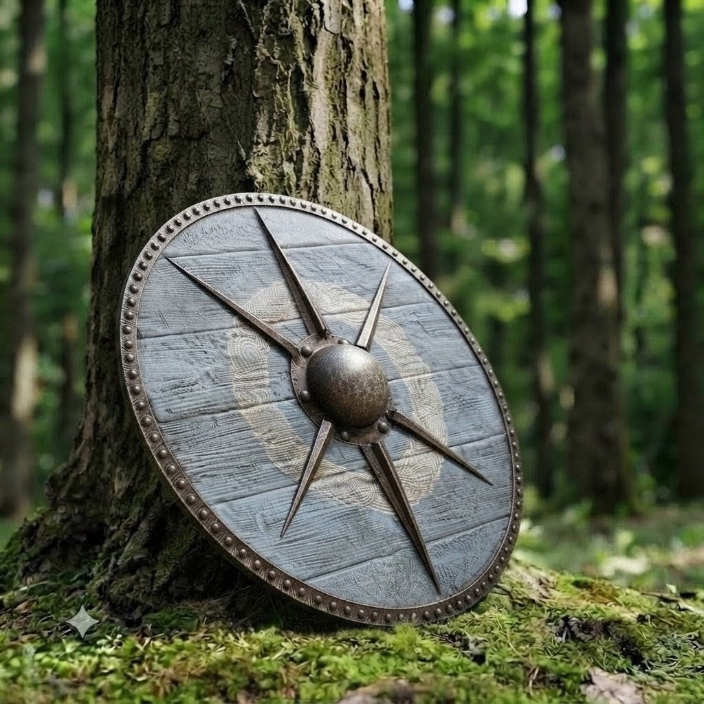 The Ægir’s Compass: 6-Spoke Star-Burst Viking Shield