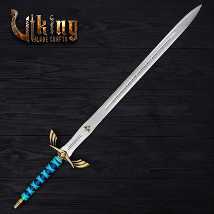 Zelda-Inspired Goddess Longsword | Blue or Black Handle | Matching Scabbard