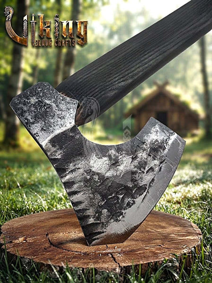 True Hand-Forged Viking Bearded Axe 30" | Corrugated Skeggøx