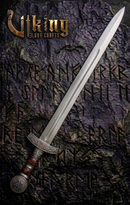 Hand-Forged Viking Sword – Custom Stainless Steel Norse Blade with Scabbard