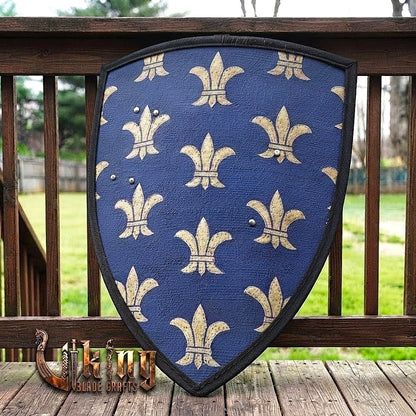 The Sovereign’s Aegis Fleur-de-lis Royal Medieval Heater Shield