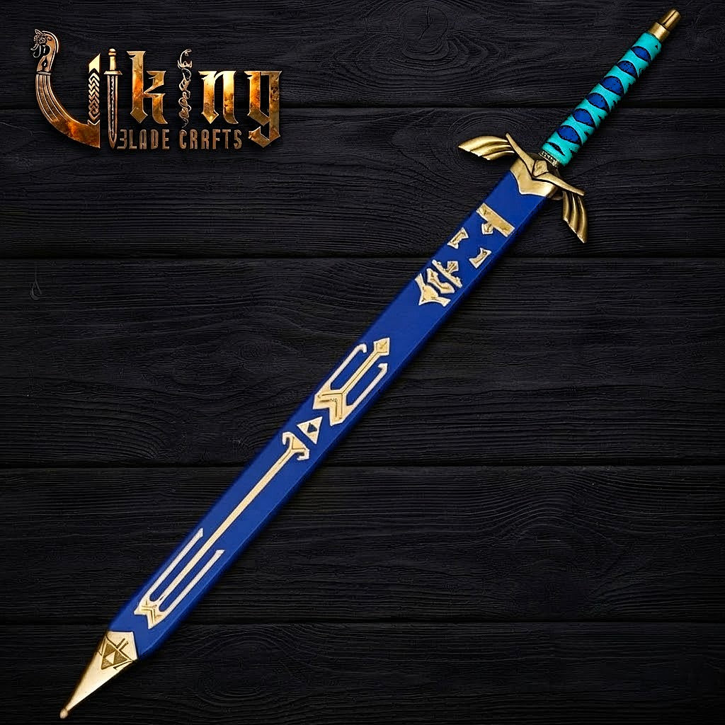 Zelda-Inspired Goddess Longsword | Blue or Black Handle | Matching Scabbard
