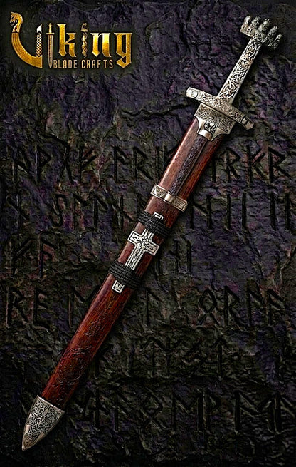 Handmade Damascus Steel Viking Sword – Medieval Replica Collectible