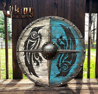 The Huginn & Muninn Vanguard: Split-Field Raven Viking Shield