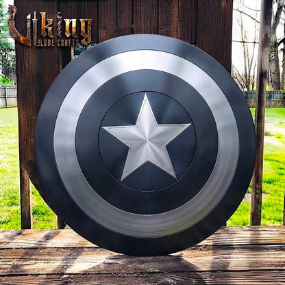 The Stealth Avenger’s Aegis 24" Hardened Steel Black Captain America Shield