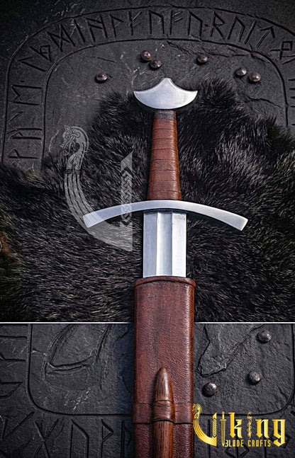 Three-Lobed Petersen Type Viking Sword: Historic Early Medieval Blade