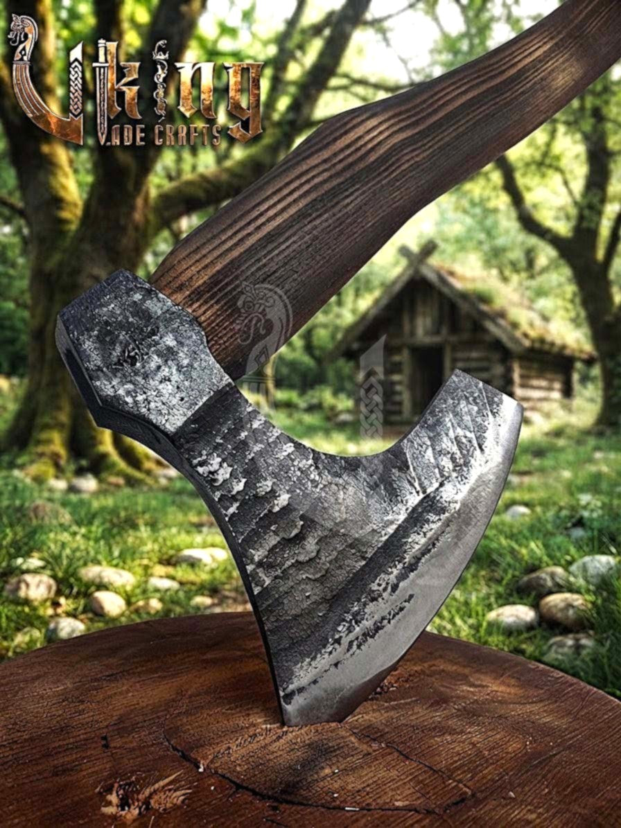 True Hand-Forged Viking Bearded Axe 30" | Broad-Beard Skeggøx