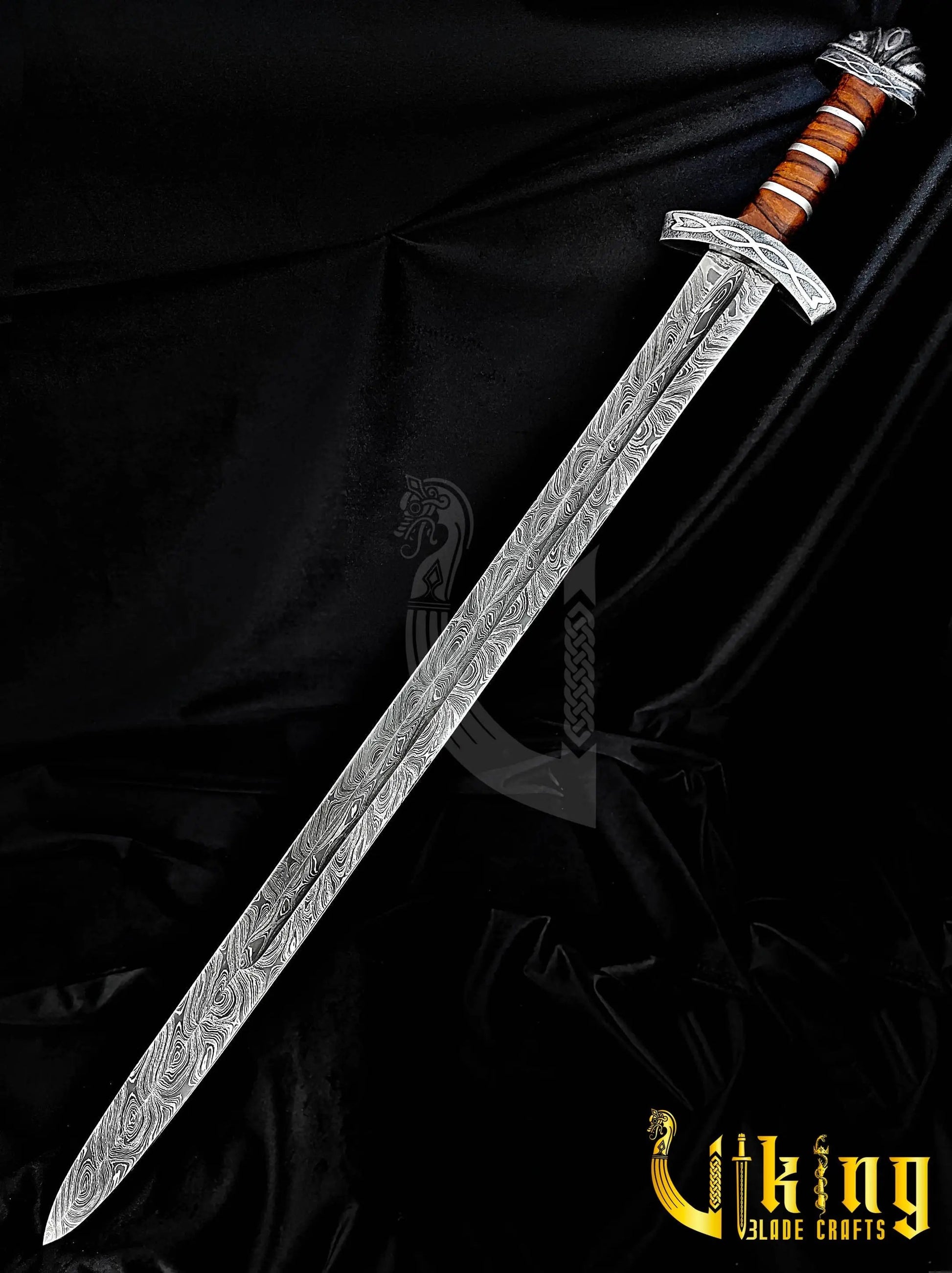 Handmade Damascus Steel Northmen Viking Sword with Scabbard Viking_Blade_Crafts