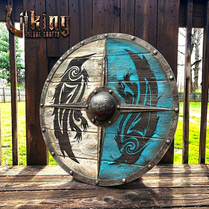 The Huginn & Muninn Vanguard: Split-Field Raven Viking Shield