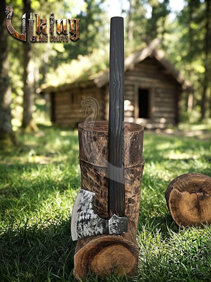 True Hand-Forged Viking Bearded Axe 30" | Corrugated Skeggøx