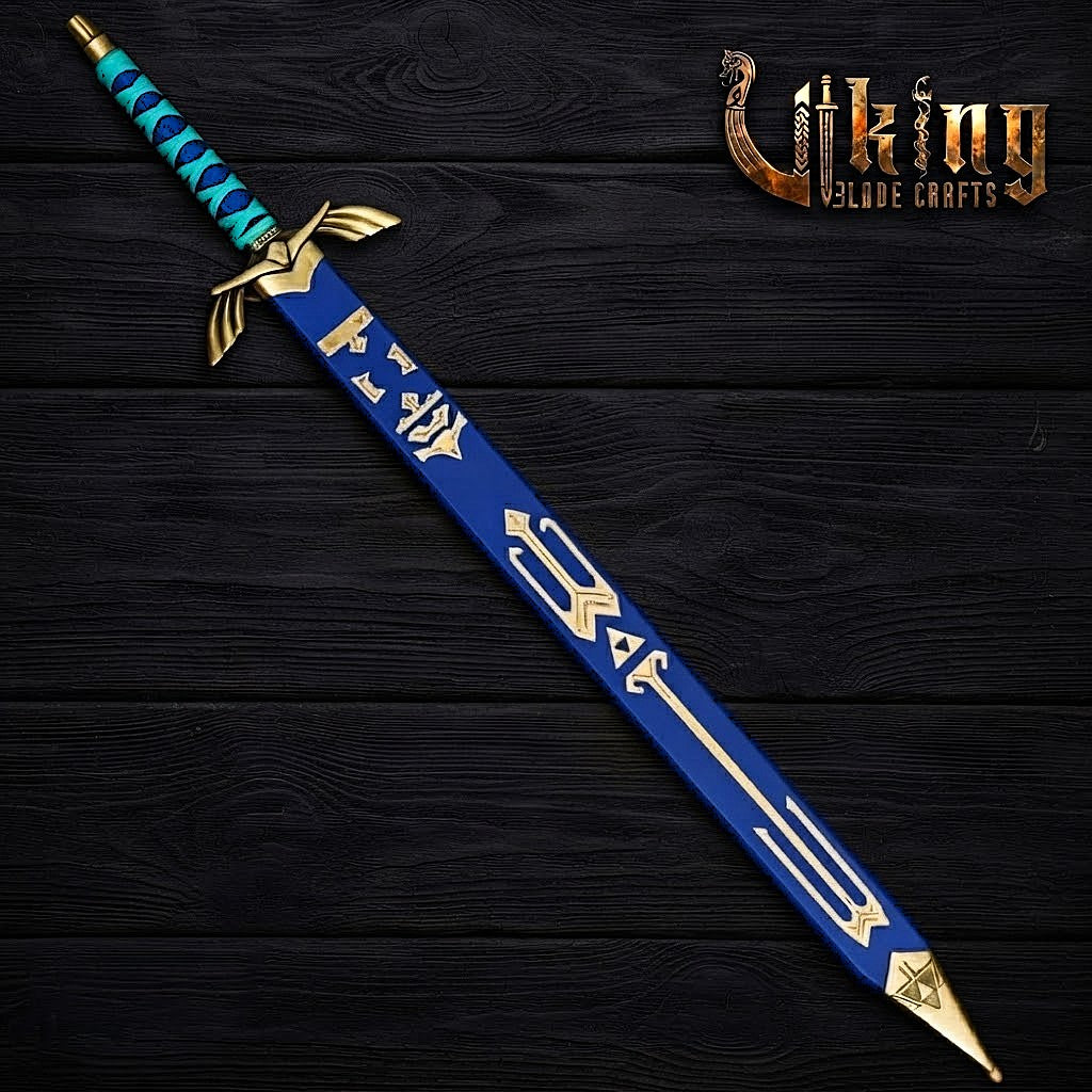 Zelda-Inspired Goddess Longsword | Blue or Black Handle | Matching Scabbard
