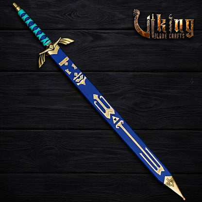 Zelda-Inspired Goddess Longsword | Blue or Black Handle | Matching Scabbard