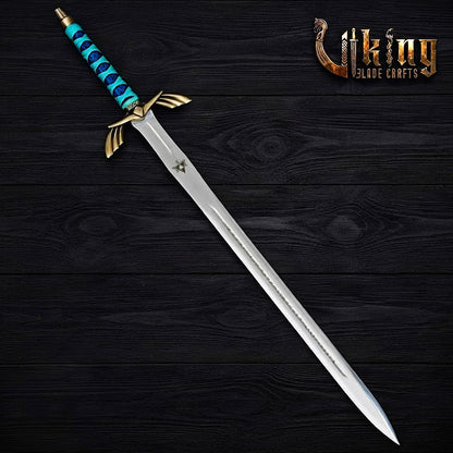 Zelda-Inspired Goddess Longsword | Blue or Black Handle | Matching Scabbard