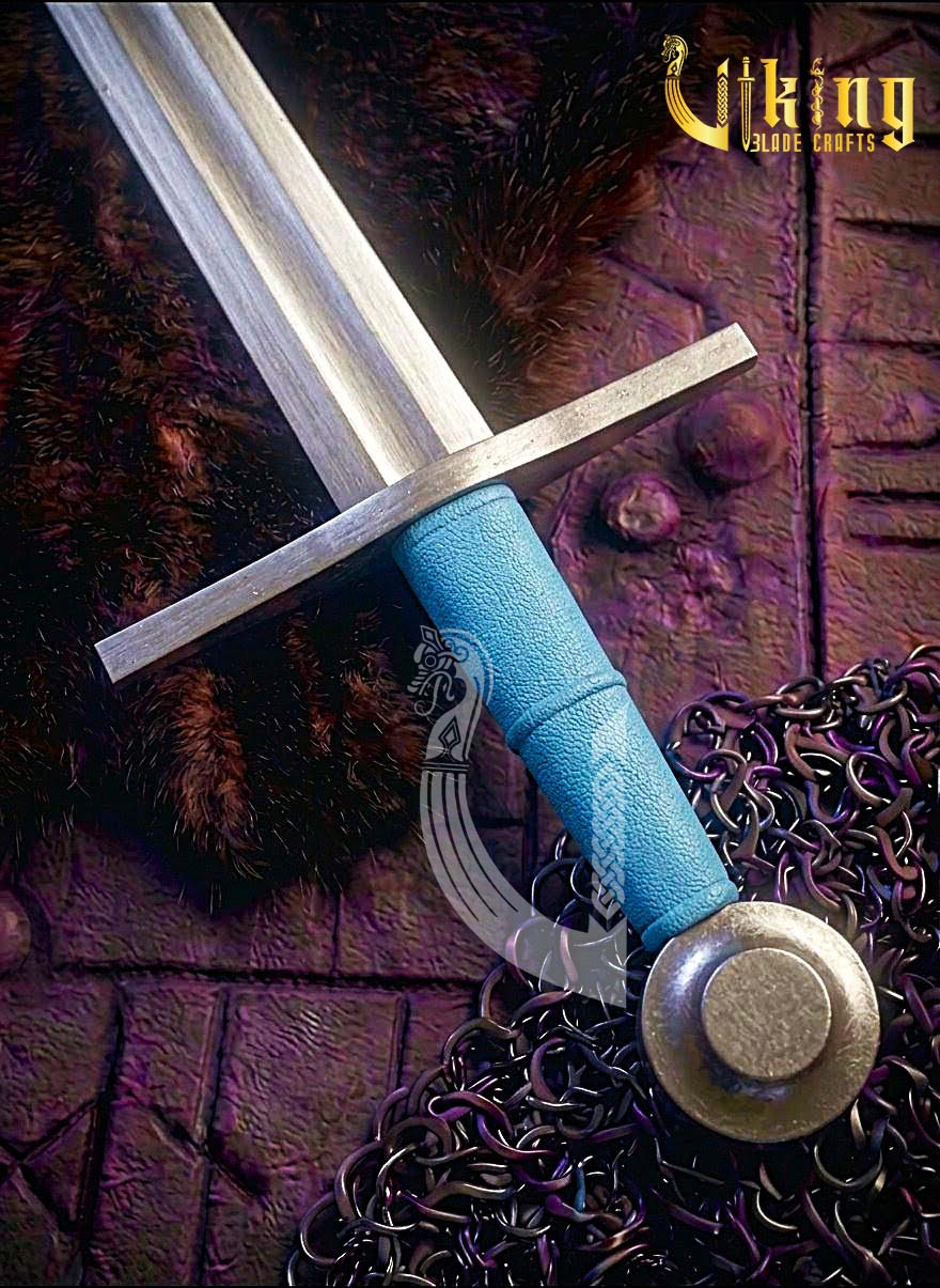 Handcrafted Medieval Single Handed Sword Replica With Leather Scabbard