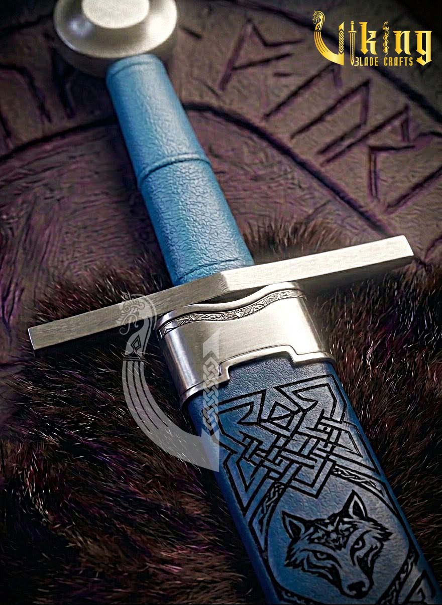 Handcrafted Medieval Single Handed Sword Replica With Leather Scabbard