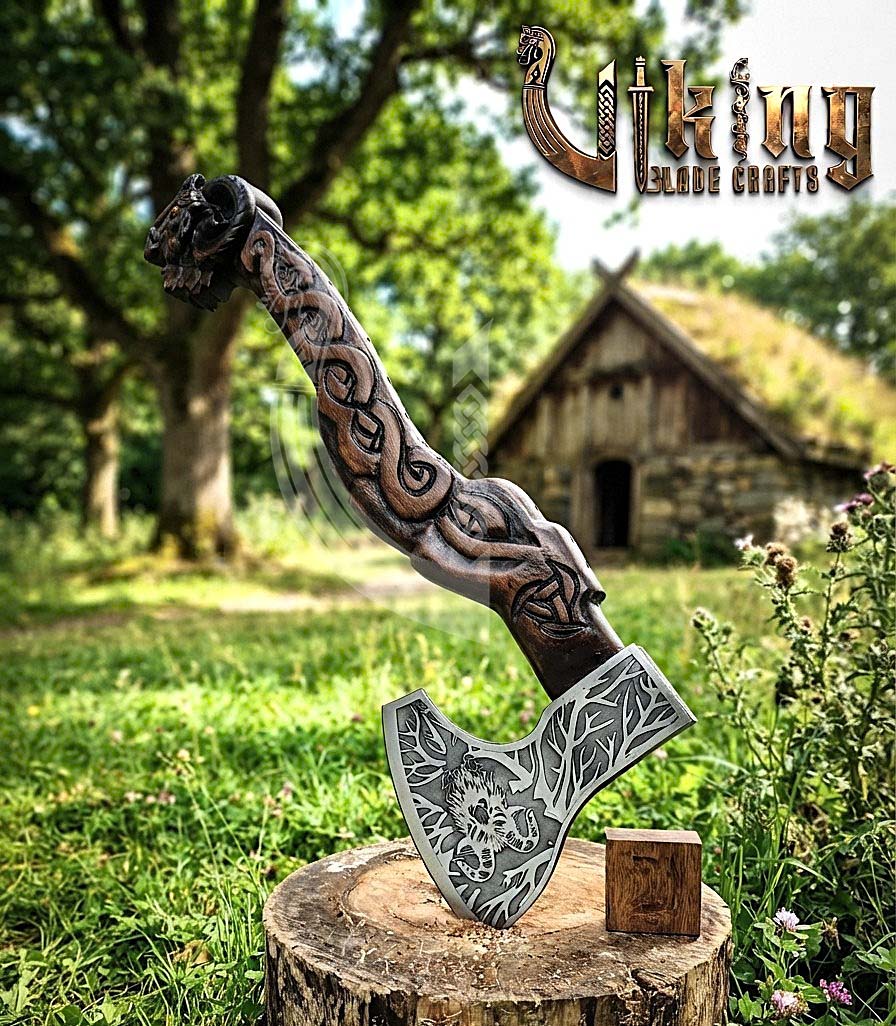 Thor Goat Viking Axe | Geit Totem | Forged Steel