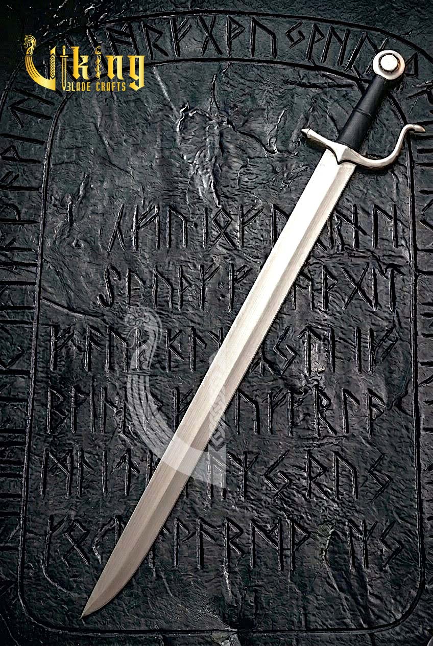 Handmade Medieval Falchion Sword | Langes Messer Steel Replica with S-Shaped Guard