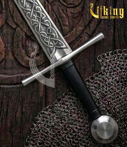 Handcrafted Norman Sword Replica: Medieval Knight Blade With Scabbard