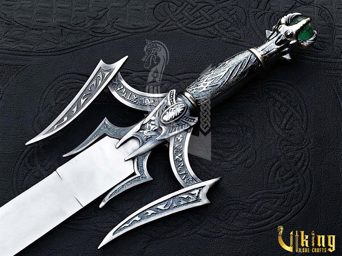 Handmade Steel Luciendar Sword of Light | Fantasy Sword Replica with Leather Sheath