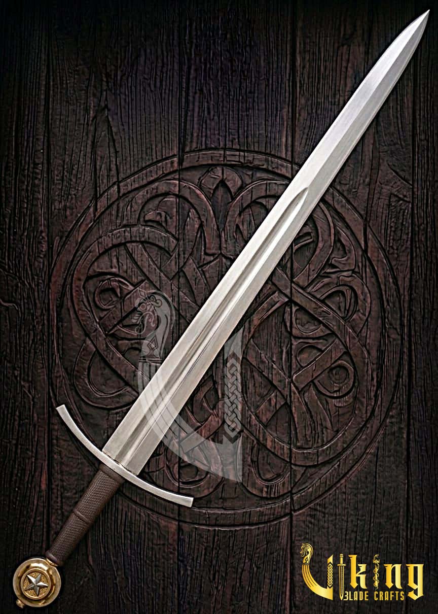 Handcrafted Star Edition Pommel Knightly Sword: Medieval Armor Replica