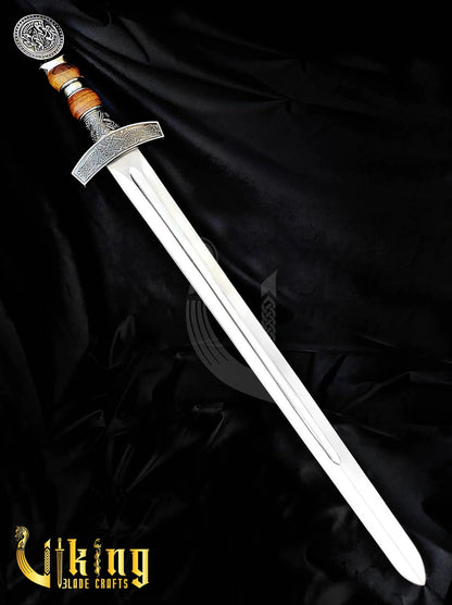 Hand-Forged Viking Sword – Custom Stainless Steel Norse Blade with Scabbard Viking_Blade_Crafts