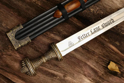 Handmade Fetter Lane Sword – Historic Viking Replica with Scabbard