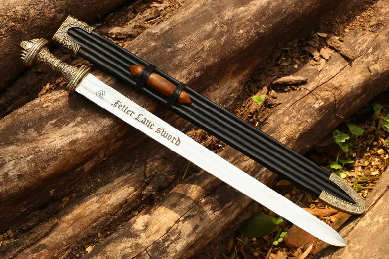 Handmade Fetter Lane Sword – Historic Viking Replica with Scabbard