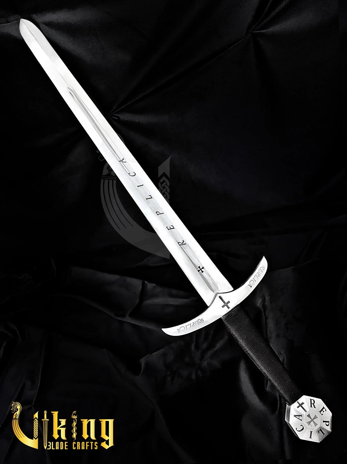 Templar Knight Sword – Medieval Replica Crusader Blade Collectible Viking_Blade_Crafts